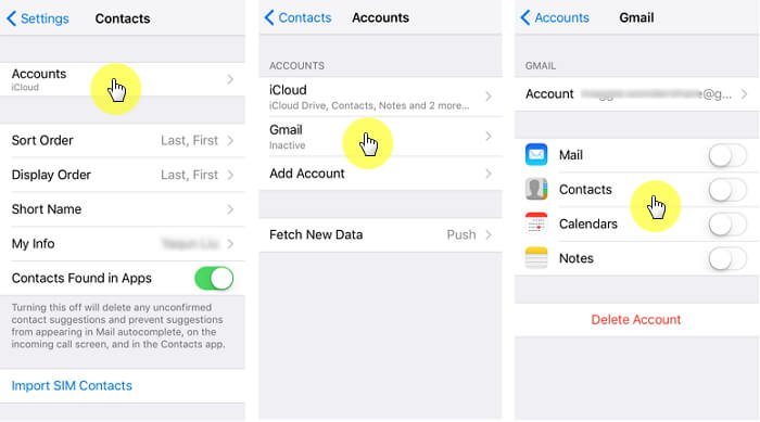 contacts sync for google gmail android