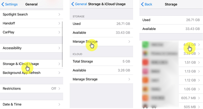 iphone storage