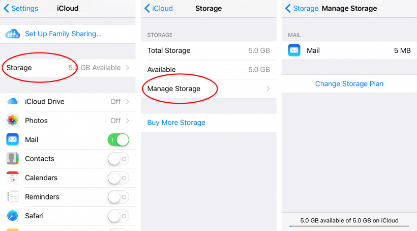 delete items from iCloud