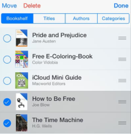 delete purchased books from iCloud