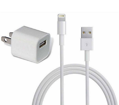 check iphone charging cable and adapter