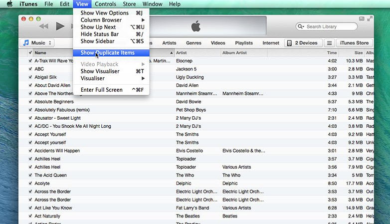 duplicate contacts iphone itunes