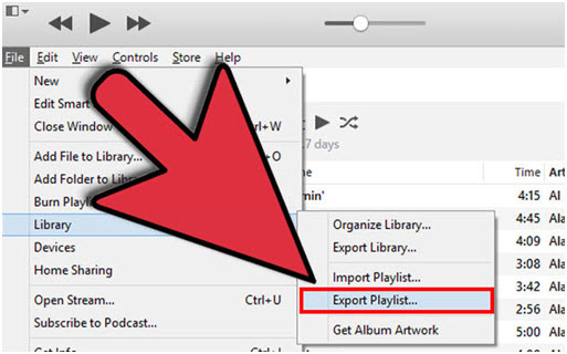 How to export iTunes playlist