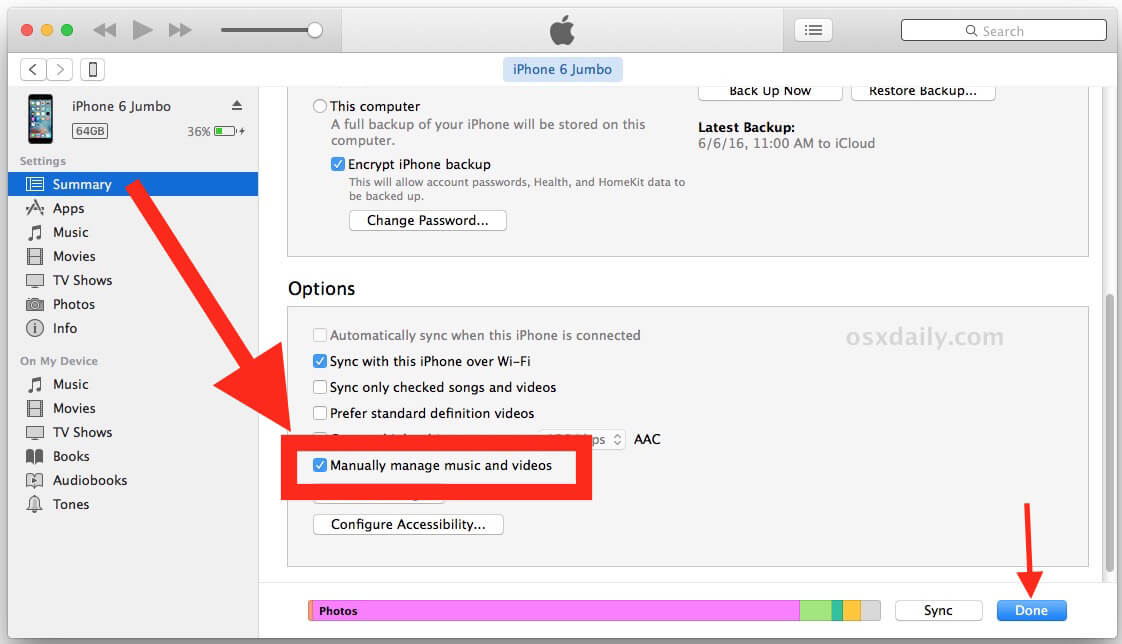 transfer music from itunes to iphone