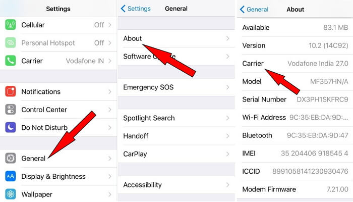 update carrier settings on iphone