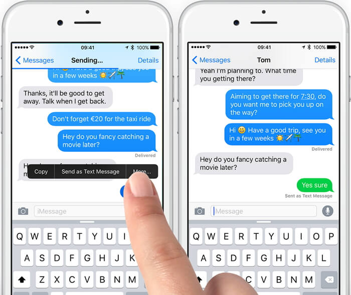 send sms instead of imessage