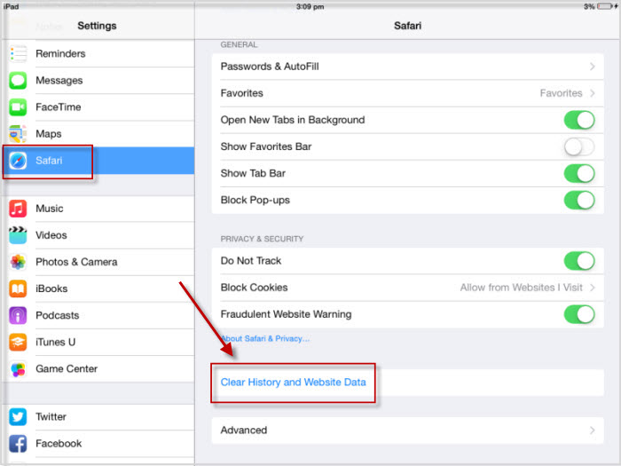 clear-safari-history-website-data-ipad-ios8