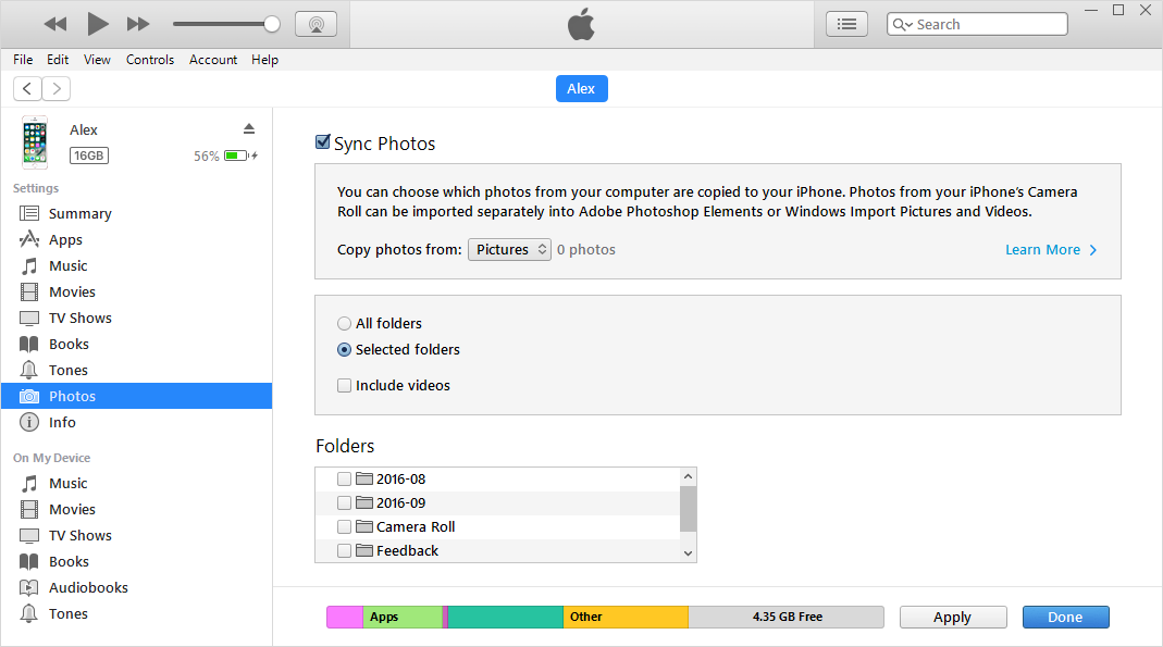 iphone not importing photos