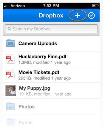 how to download from dropbox to phone