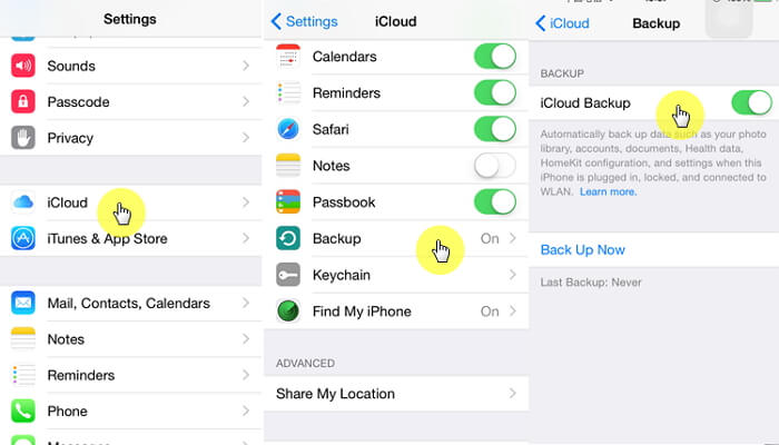 iCloud backup