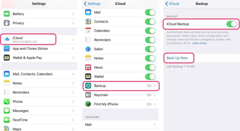 Backup Photos iCloud