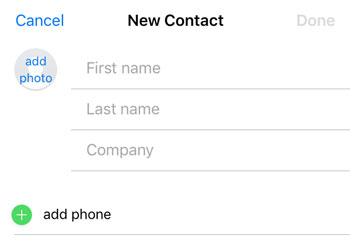 create a new contact