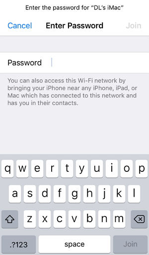 enter wifi password
