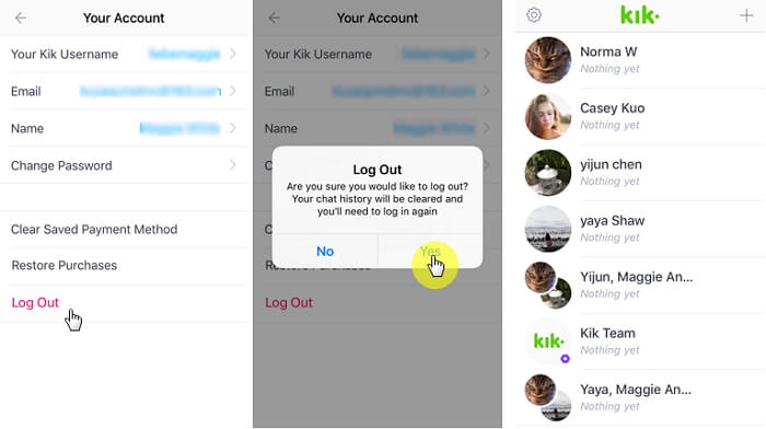 How to Log Out of Kik Without Deleting Messages 