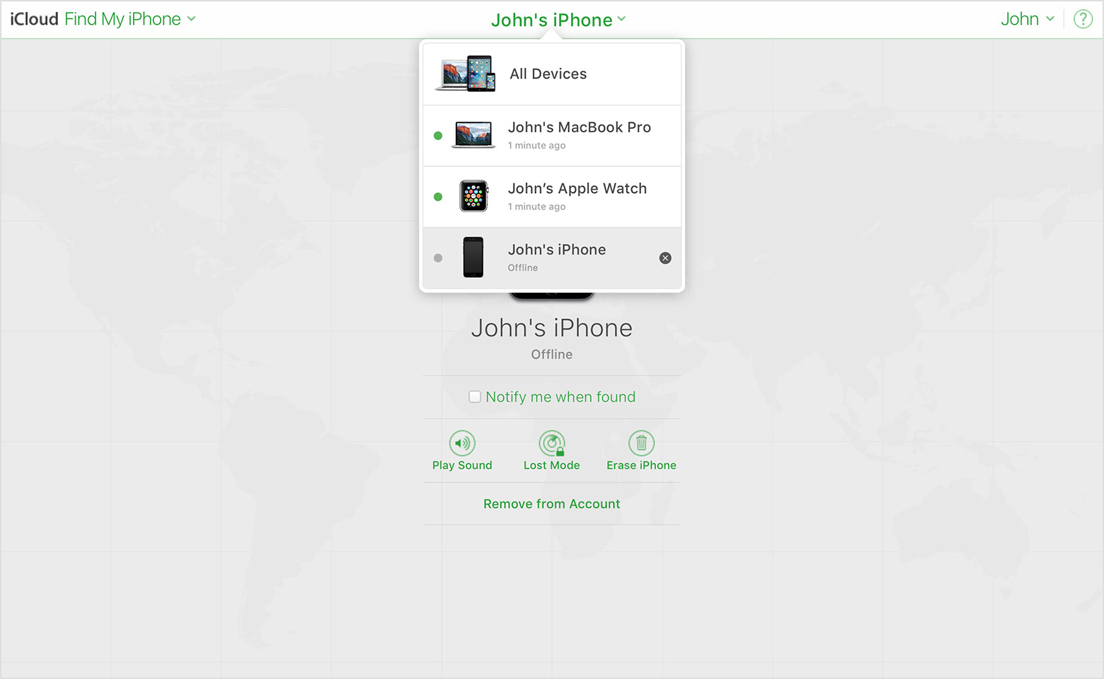 can you use find my iphone online