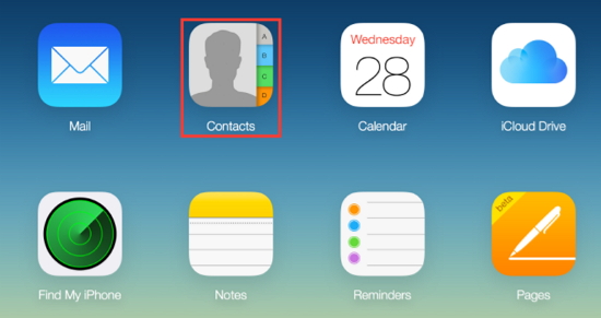 find contacts on icloud