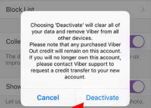 Deactivate Viber