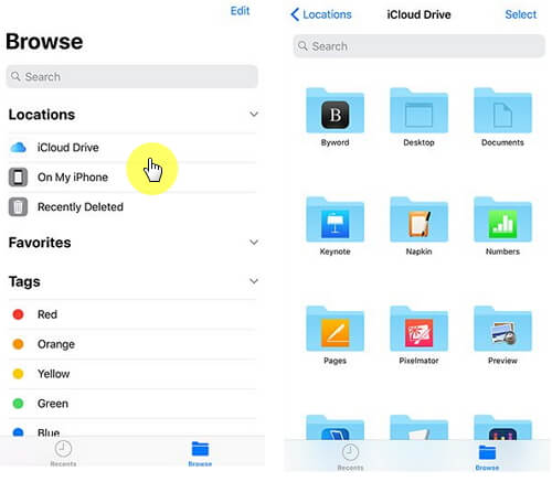 find my iphone icloud windows file location