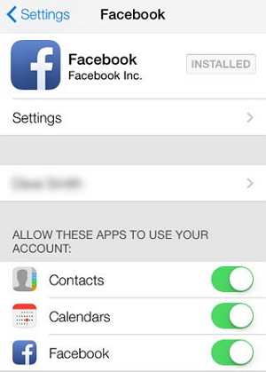 stop contact sync from facebook