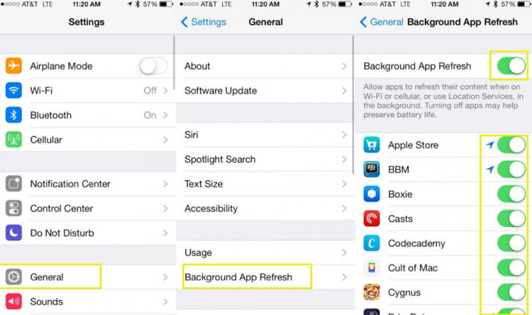 background app refresh