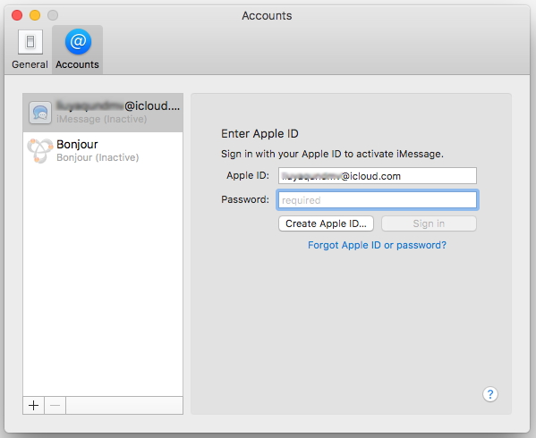 Enter your Apple ID and password