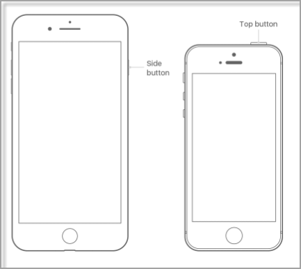 restart iphone 8 and earlier