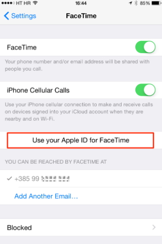 check facetime account