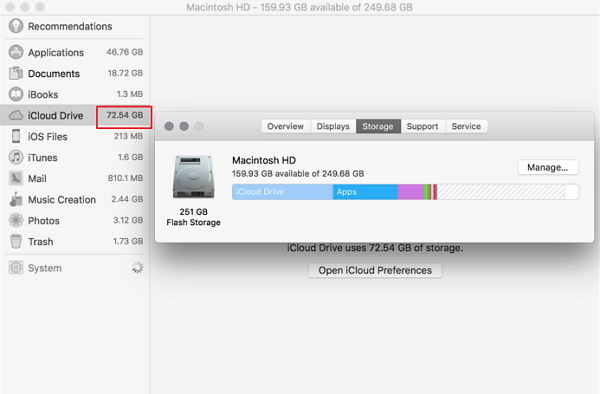 iCloud drive storage