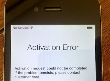 erreur d'activation iphone 4