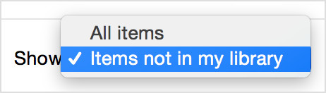 homesharing show items not in library