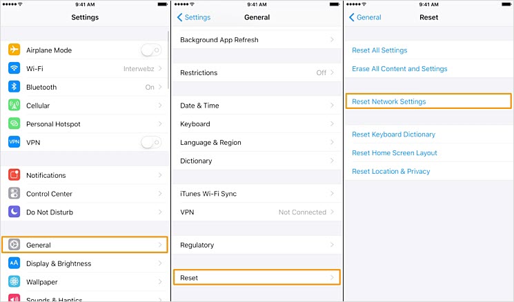 reset Network Settings