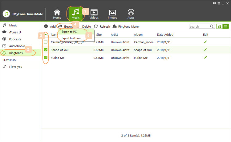 imyfone tunesmate transfer to external hard drive