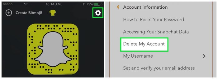 Delete-Snapchat-Account-on-Snapchat-App