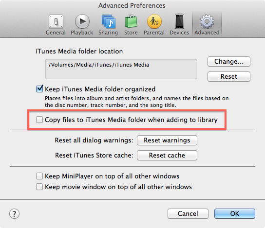 prevent itunes getting duplicate