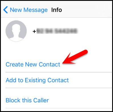 Create New Contact 