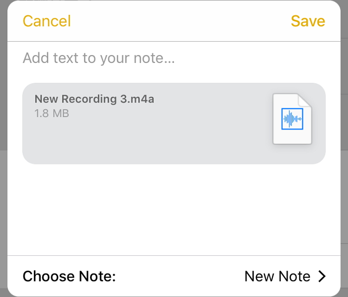 add voice memo to notes