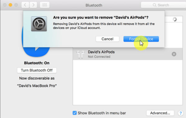 forget airpods on mac