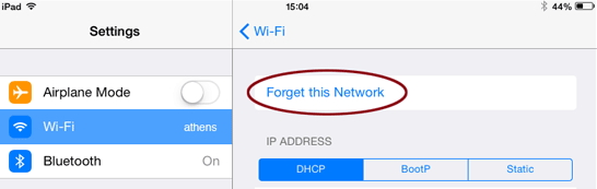 forget wireless network