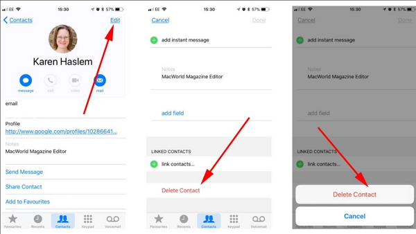 duplicate contacts icloud