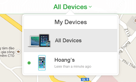 select all devices on icloud