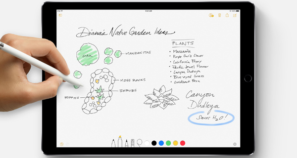 use apple pencil on notes