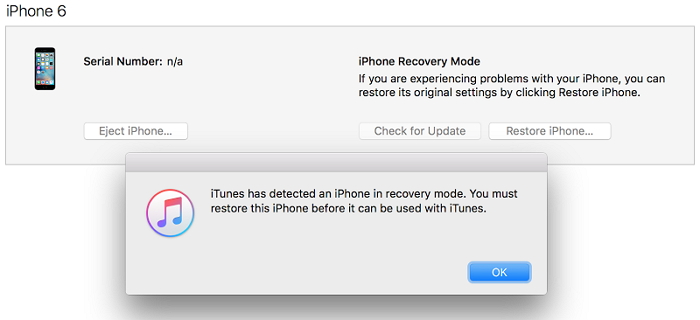 reset iphone with recovery mode