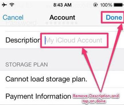 Remove iCloud step 3