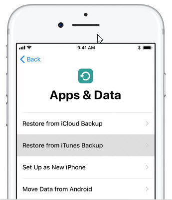 Restore from iTunes backup