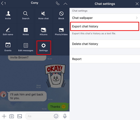 How To Export Save Line Chat History From Ipad Iphone