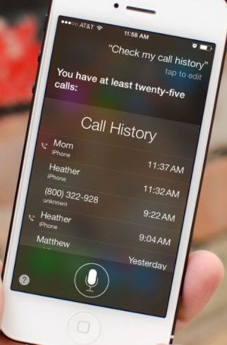 siri check call history on iphone