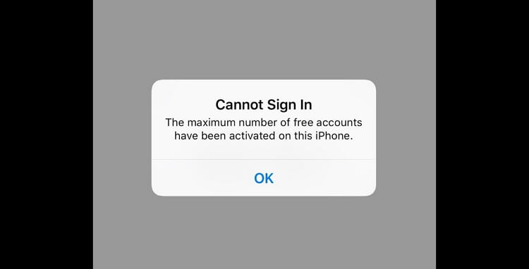 cannot sign in on iPhone