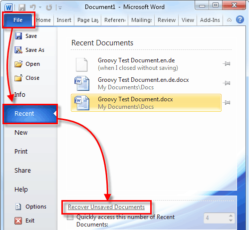 How To Restore A Lost Word Document - Entryunderstanding23