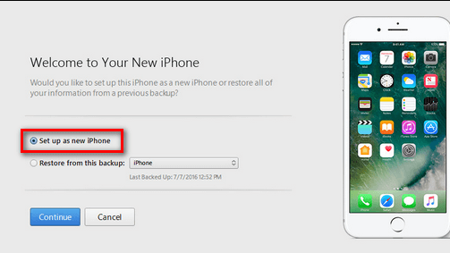 restore iphone from itunes