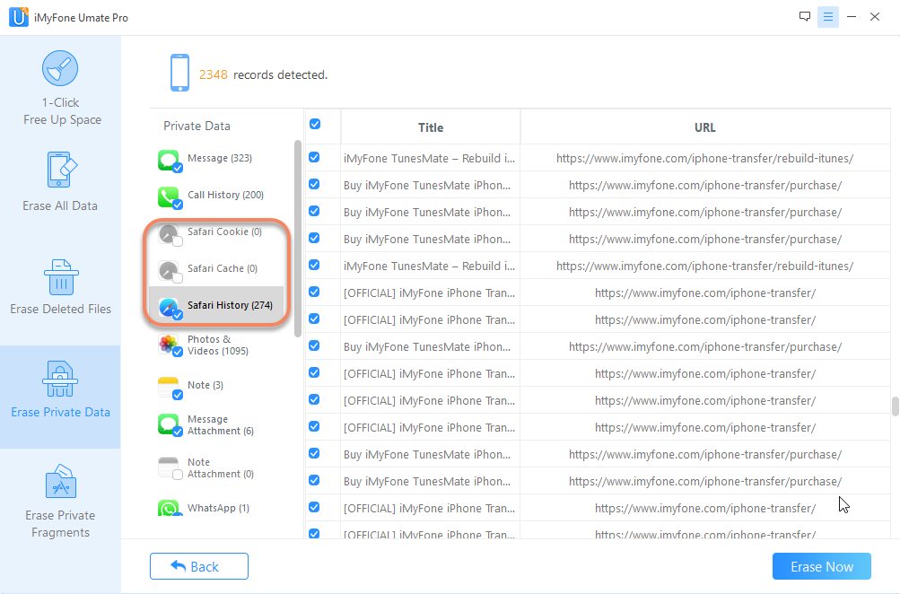 umate pro erase safari history2